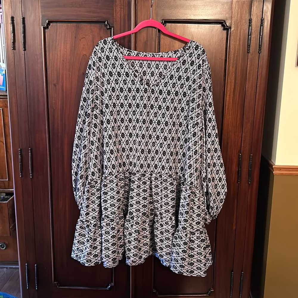 Shien 4xl pattern baby doll style dress